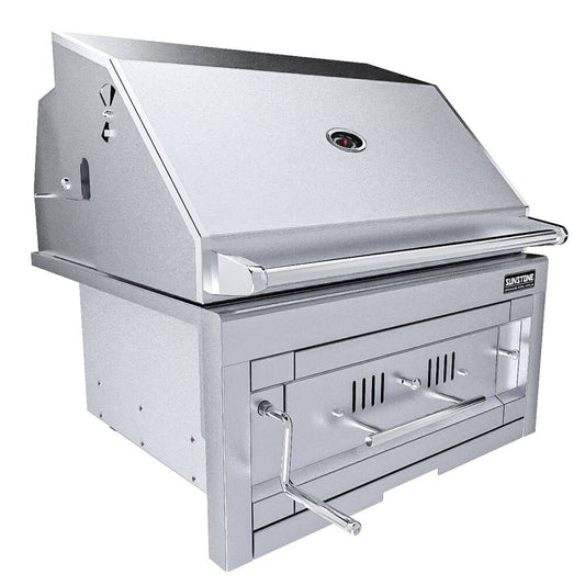 Sunstone 28″ Single Zone 304 Stainless Steel Charcoal Grill - SUNCHSZ28