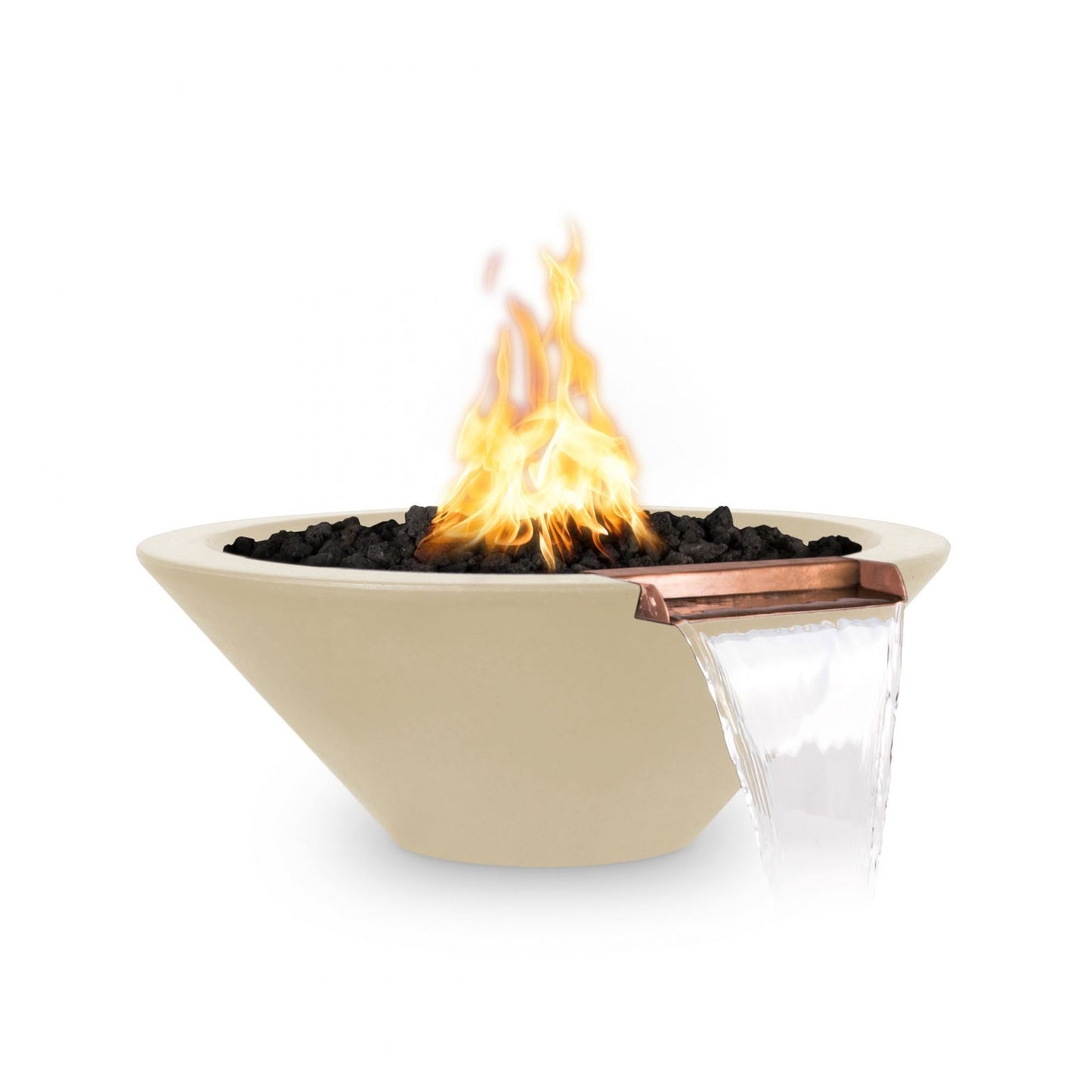 The Outdoor Plus CAZO FIRE & WATER BOWL - GFRC Concrete - OPT-24RFW