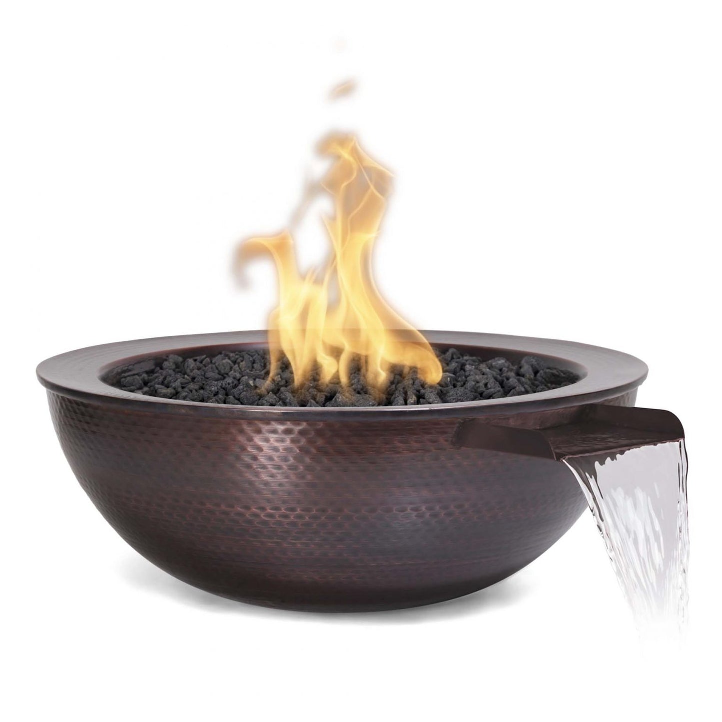 The Outdoor Plus Sedona Fire & Water Bowl – Hammered Patina Copper -OPT-27RCPRFW