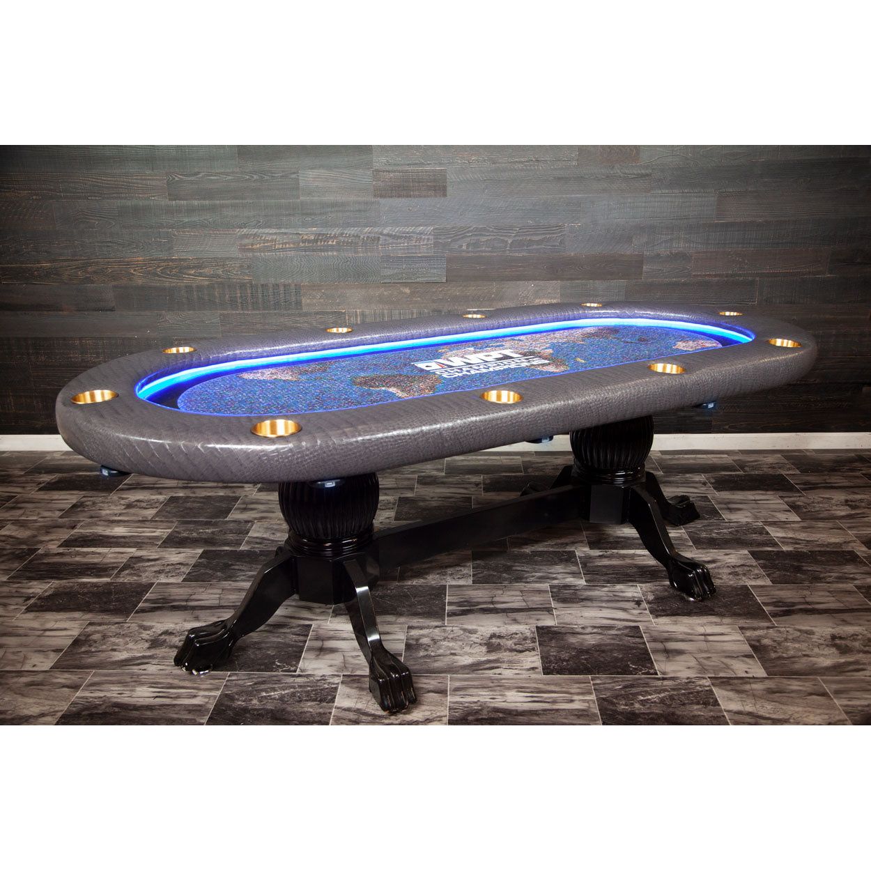 BBO Poker Tables Elite Alpha 94" LED Sunken Playing Surface Poker Table 2BBO-ELTA